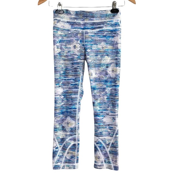 Lululemon Run: Inspire Tight Blurry Belle Multi Crop Leggings 2 - Picture 2 of 5